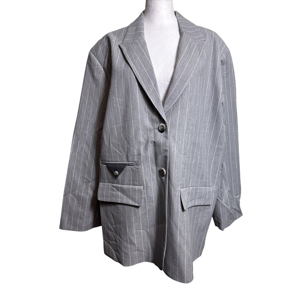 Baum und Pferdgarten Women's Babs Jacket Grey Wall Street Pinstripe 8 Blazer NWT